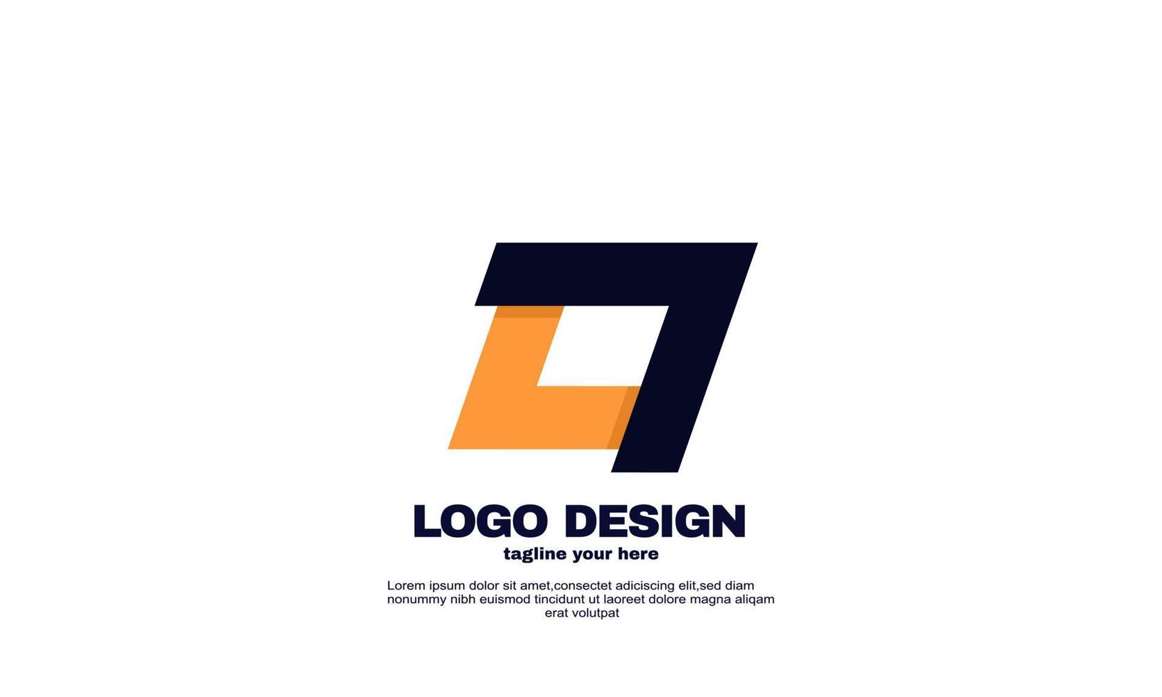 Stock de inspiración creativa abstracta mejor logotipo plantilla de diseño de logotipo de empresa y empresa geométrica poderosa con colorido vector