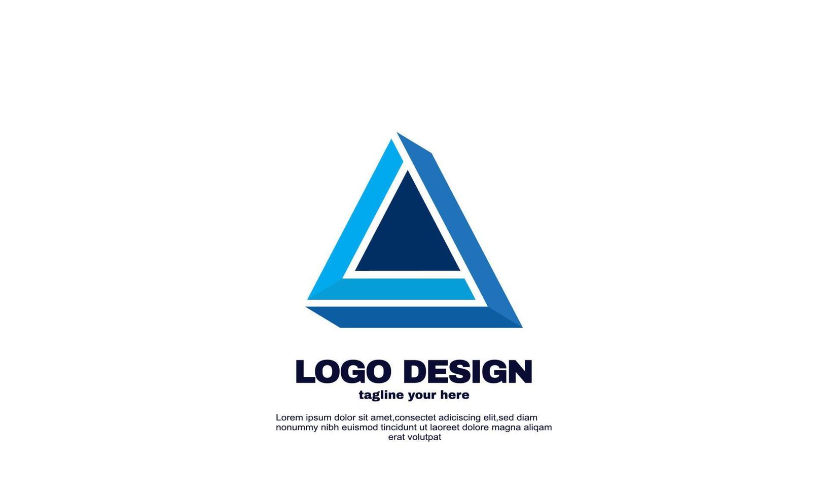 elementos de diseño vectorial logotipo de triángulo corporativo de su empresa vector