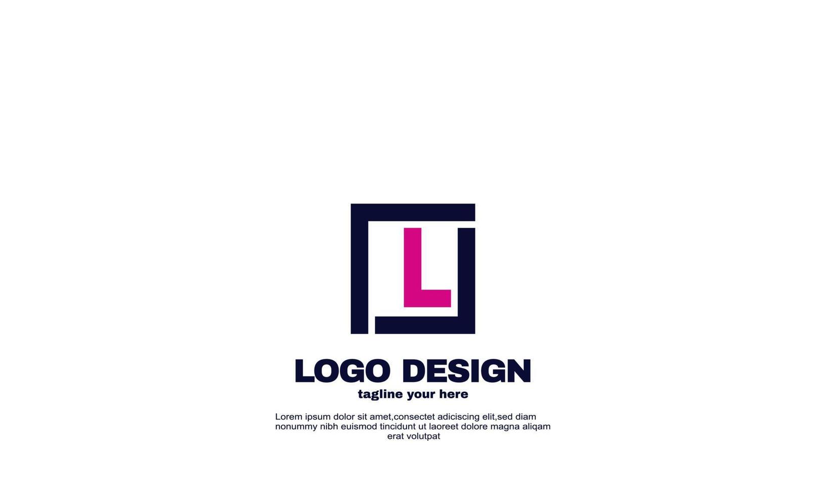 awesome creative design elements your brand identity company business unique logo design template vector