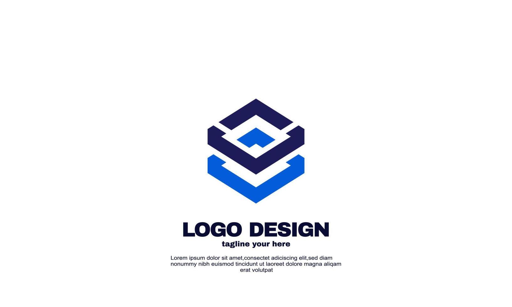 abstract creative logo modern creative branding idea company design template vector