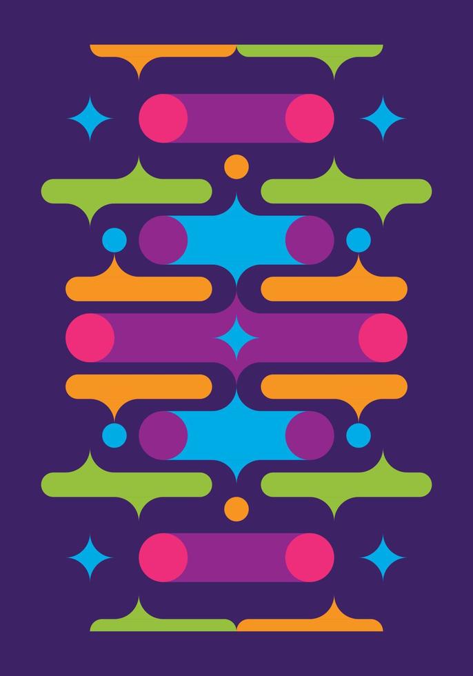 abstract geometric poster illustration colorful modern art vector