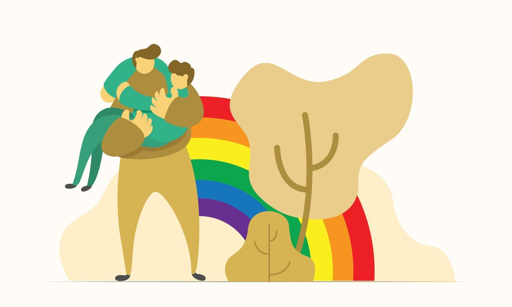 diseño plano de ilustraciones lgbt vector