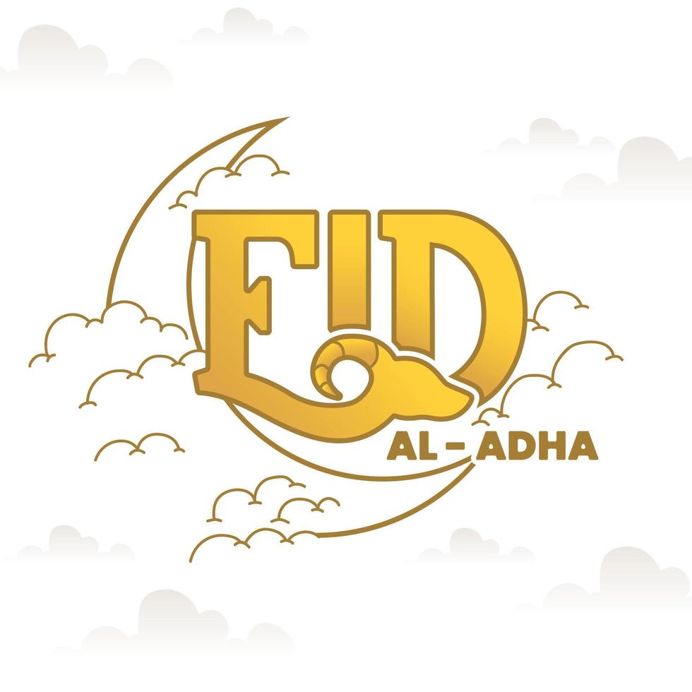Illustration of Mubarak Eid al-Adha vector