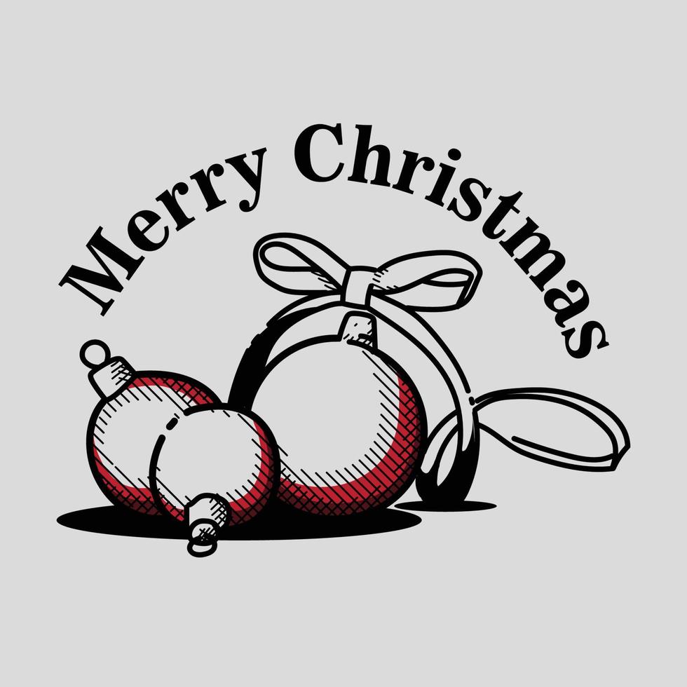 black and white christmas ball vector