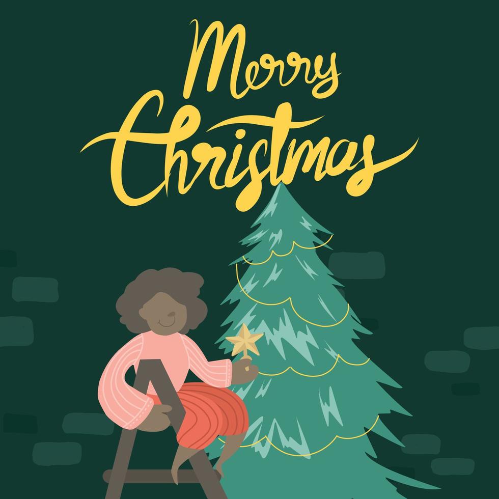 Christmas Cerly Vector Image