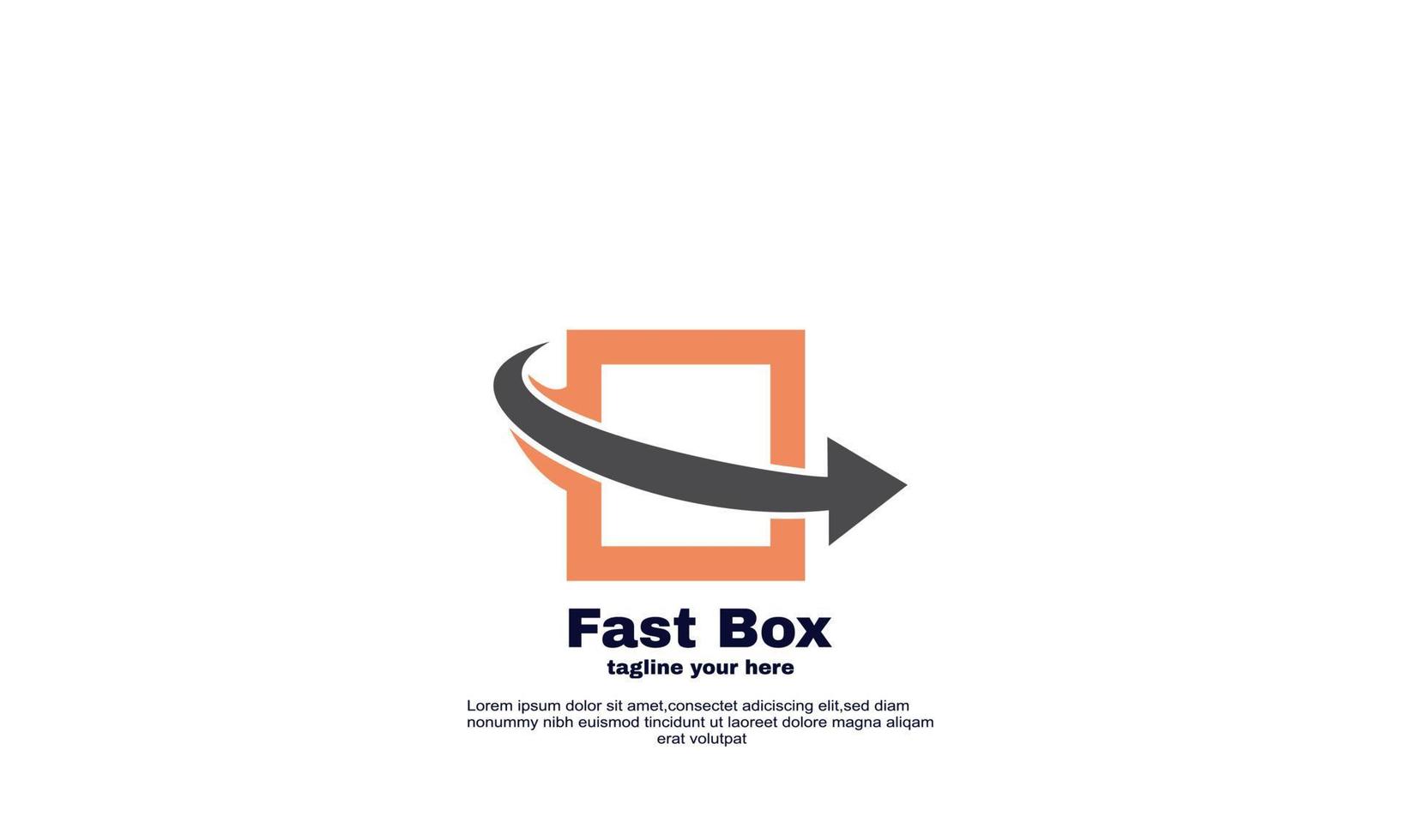 abstract fast box logo vector speed moving