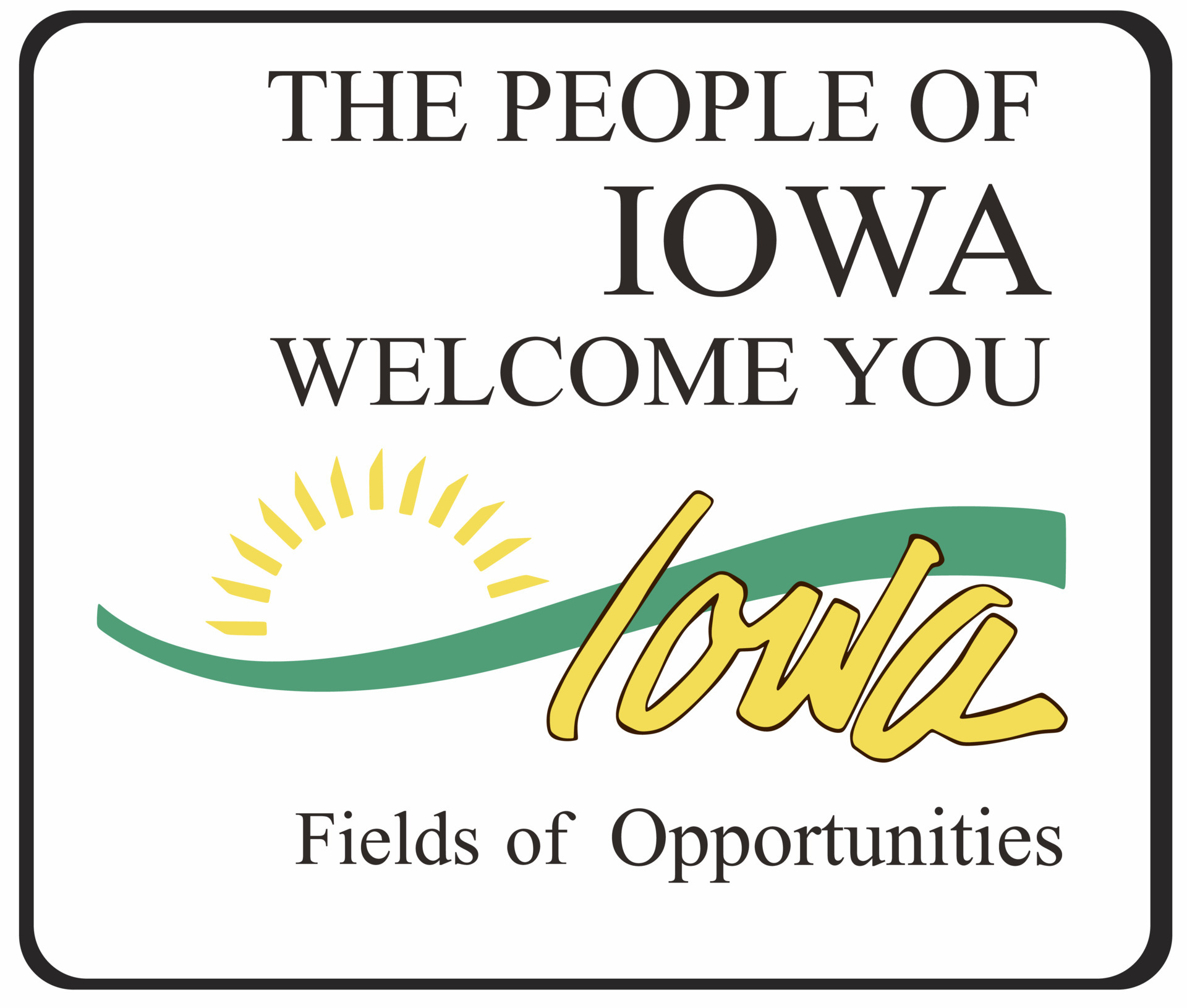 Welcome to Iowa sign with best quality 5054246 Vector Art at Vecteezy