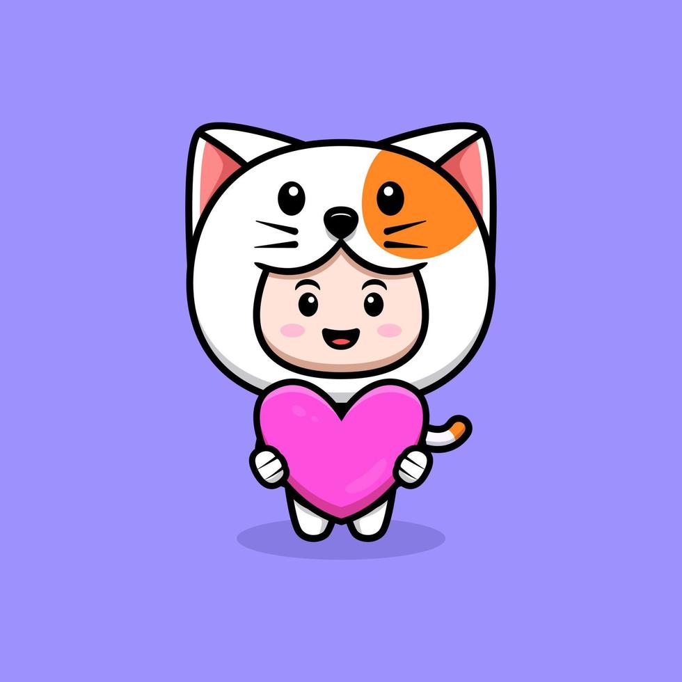design of cute boy wearing cat costume. animal costume character cartoon  illustration for sticker, poster, animation, children book, or other  digital and print product 5055044 Vector Art at Vecteezy