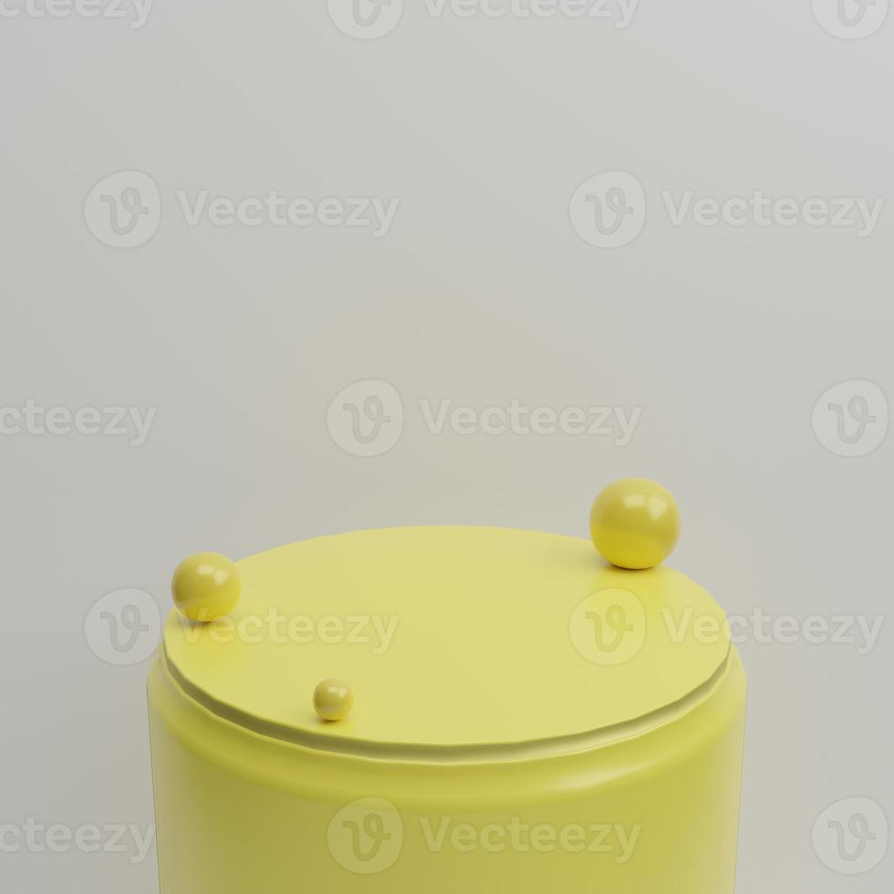 3d rendering of the podium in yellow photo