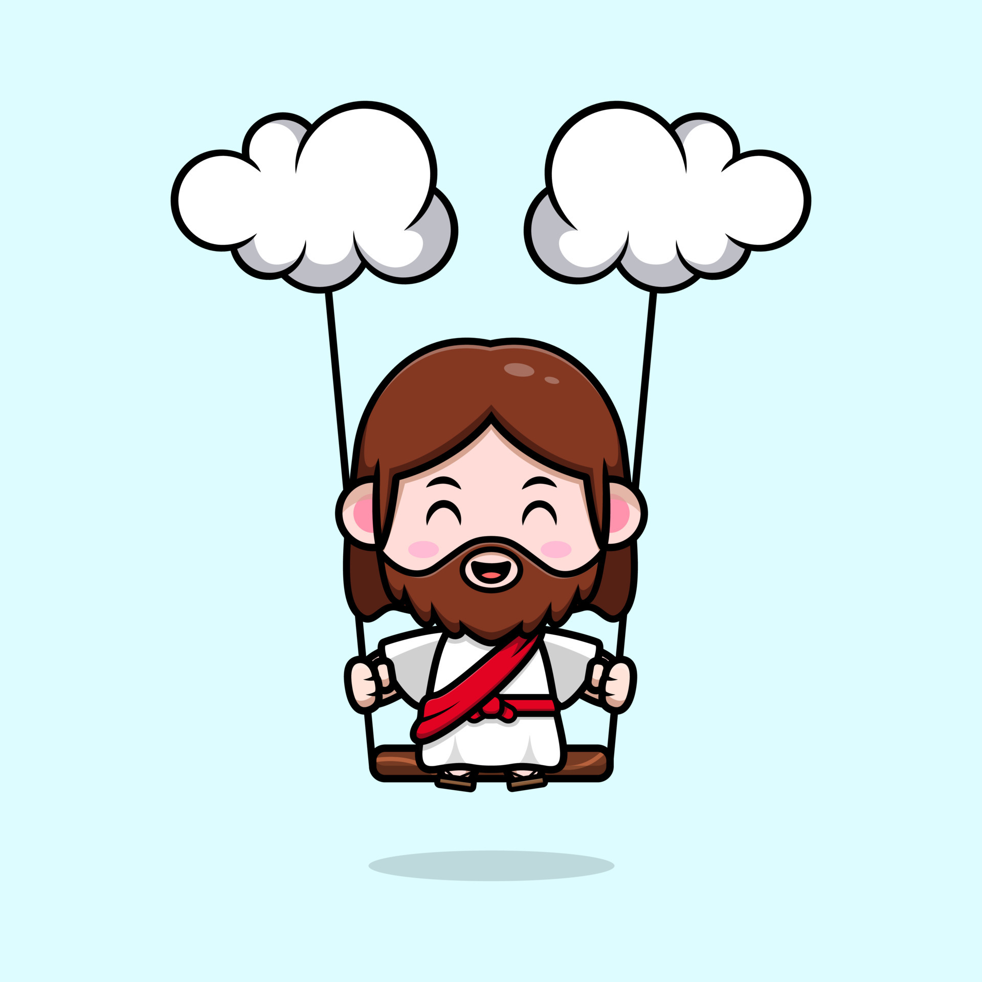 cute Jesus Christ mascot cartoon icon. kawaii mascot character illustration  for sticker, poster, animation, children book, or other digital and print  product 5055595 Vector Art at Vecteezy