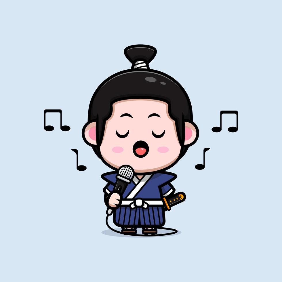cute samurai boy mascot cartoon icon kawaii mascot character illustration for sticker poster animation children book or other digital and print product 5055945 vector art at vecteezy