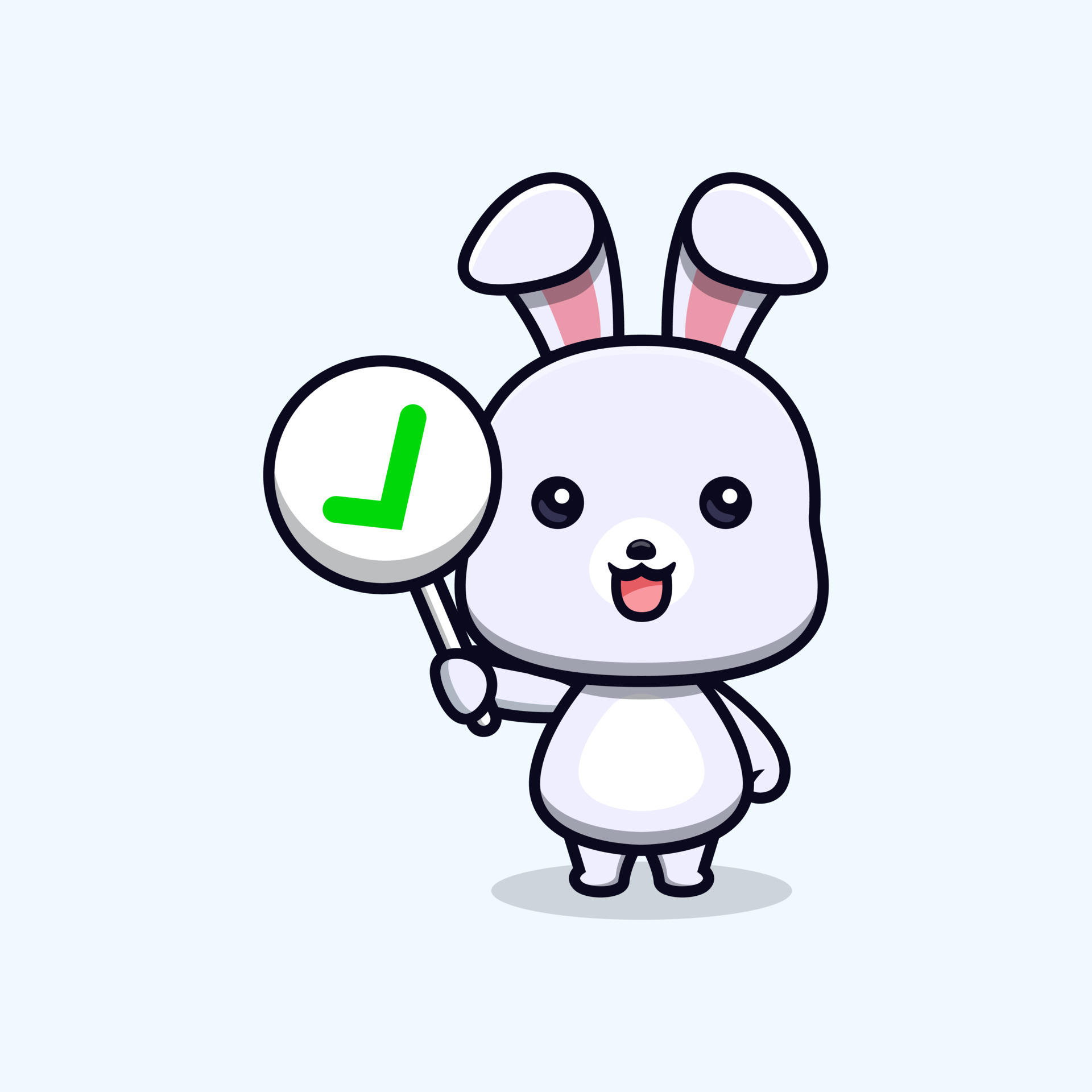 Cute bunnies mascot cartoon icon. kawaii mascot character illustration for  sticker, poster, animation, children book, or other digital and print  product 5056032 Vector Art at Vecteezy