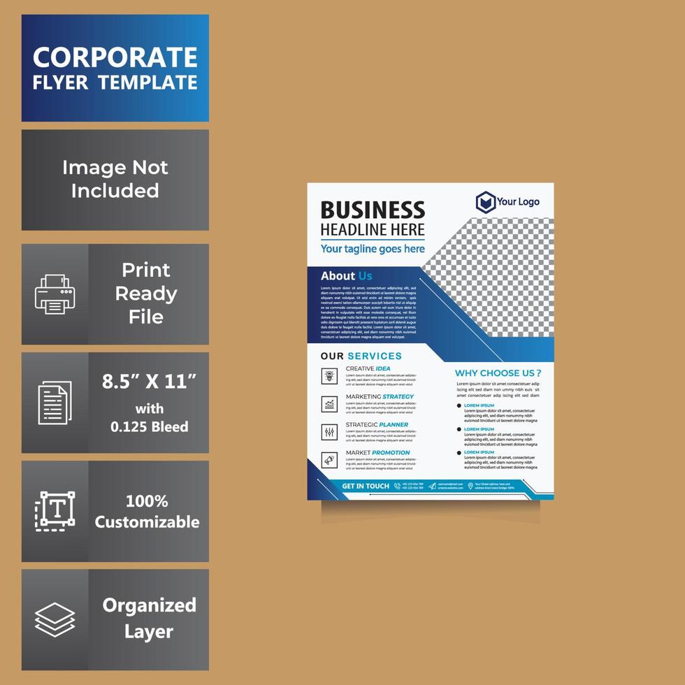 Corporate Flyer Template 17 vector