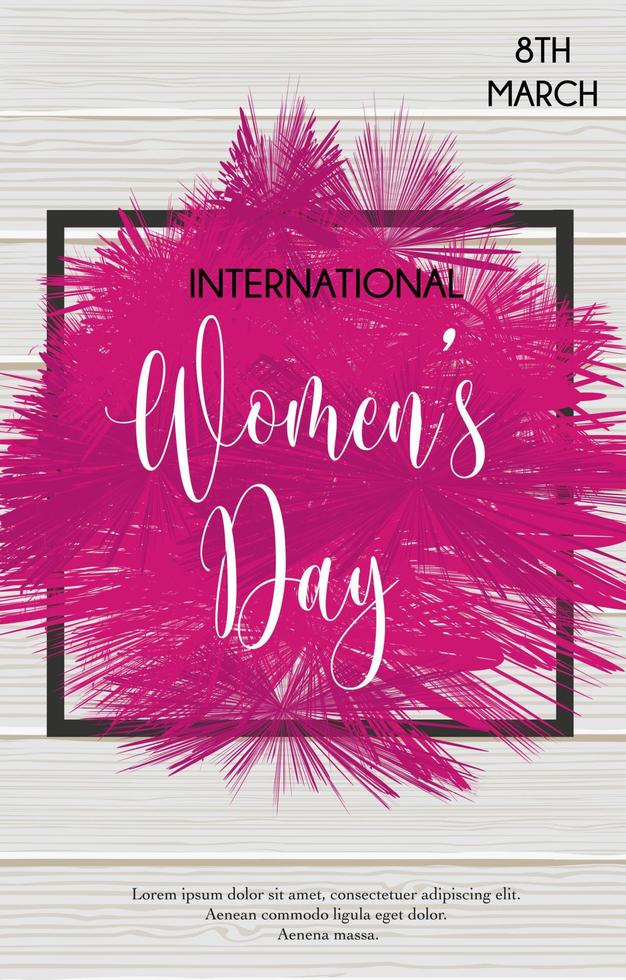 Women's day poster design template vector