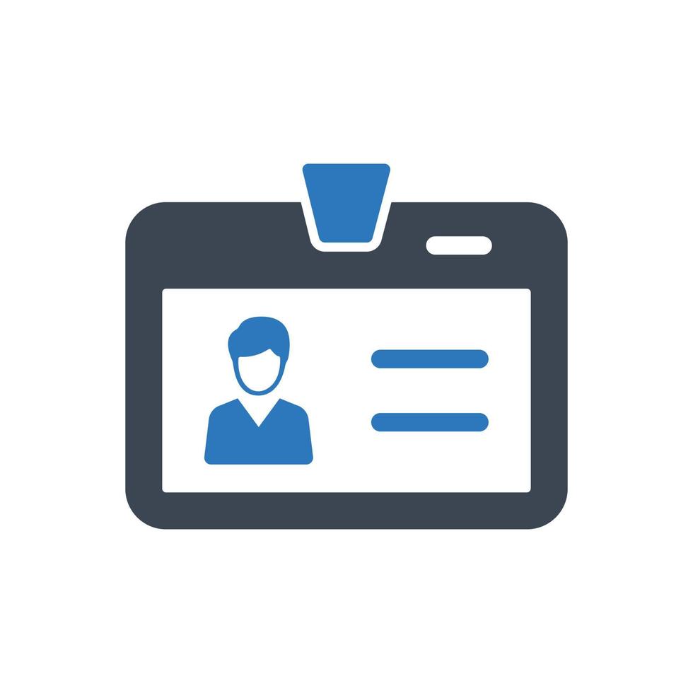 Id card icon, pass card symbol for your web site vector