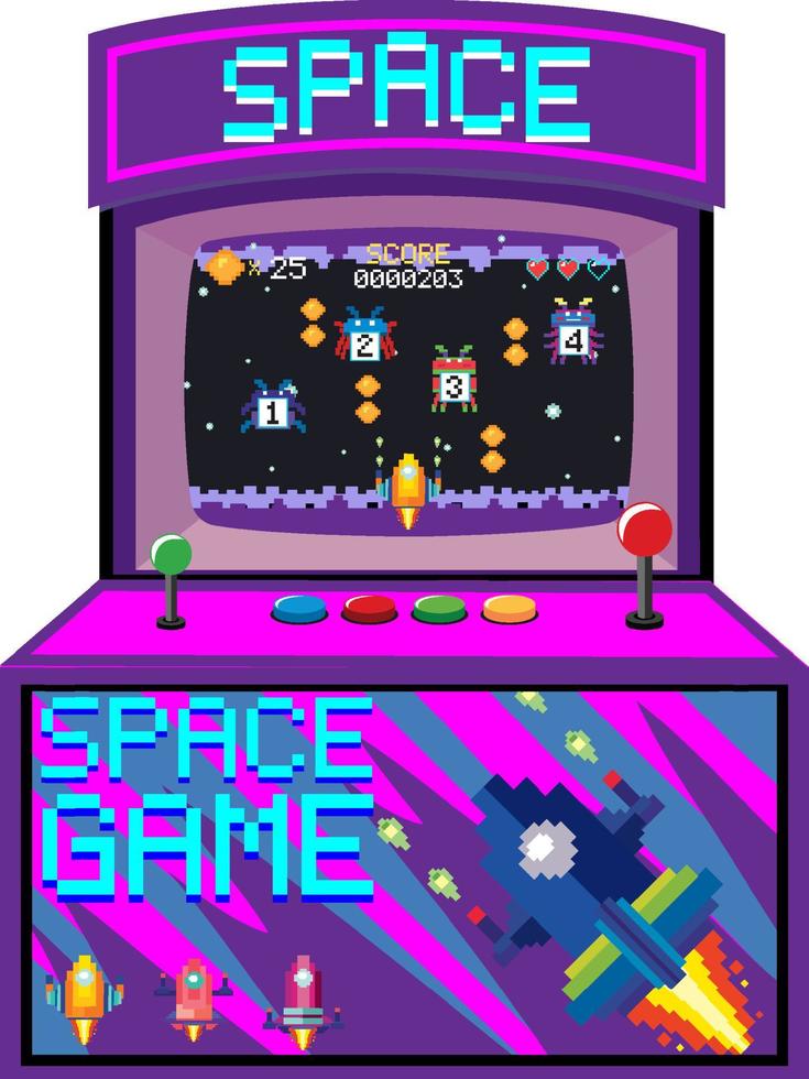 máquina de juego de arcade aislada vector