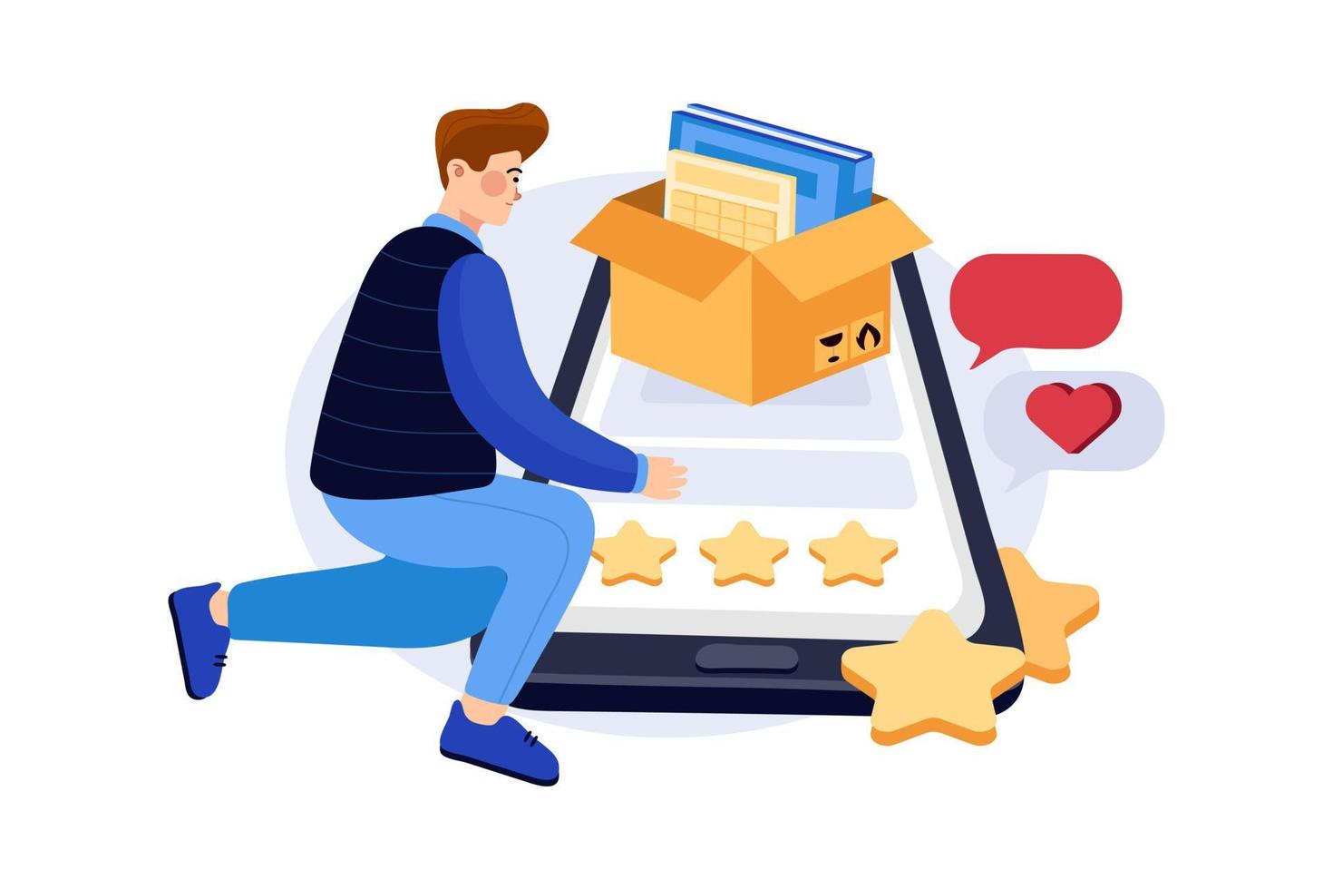 Customer Review Illustration concept. Flat illustration isolated on white background. vector