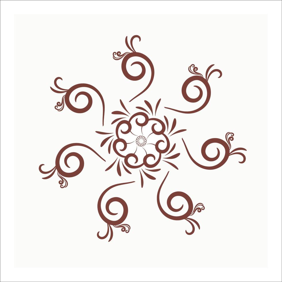 mandala pattern created on white background. vector