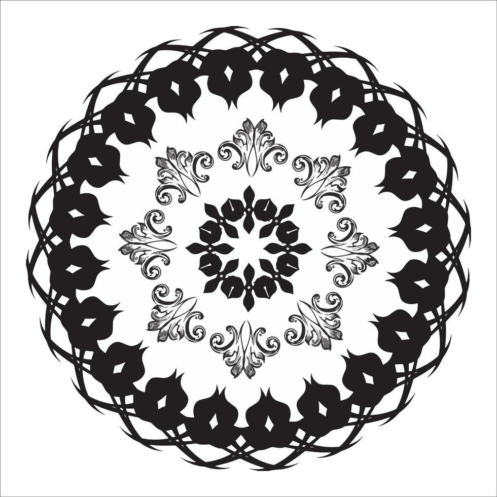 mandala pattern created on white background. vector