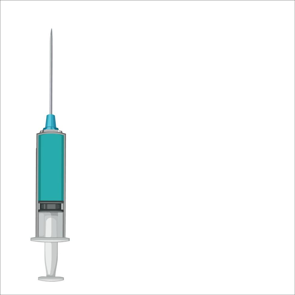 syringe with some space on white background vector