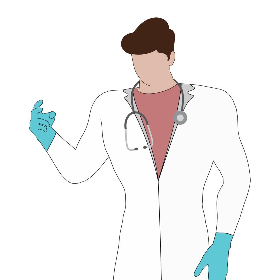 Ilustración de vector de personaje médico.