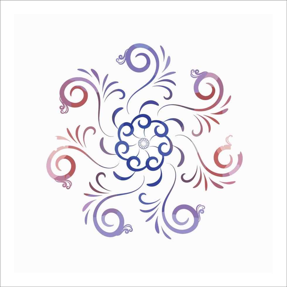 mandala pattern created on white background. vector