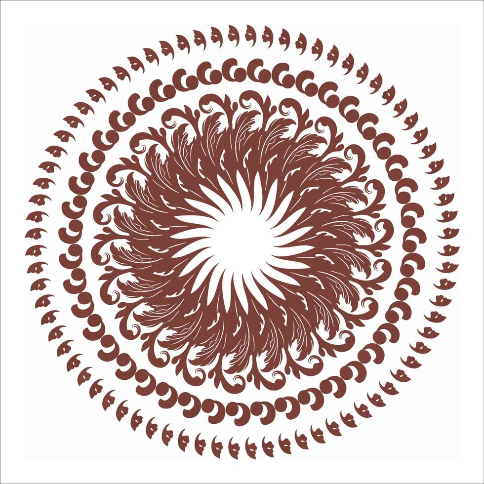 mandala pattern created on white background. vector