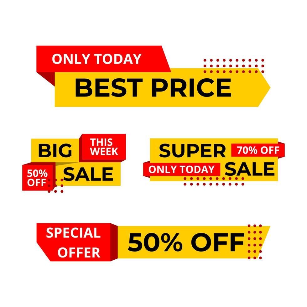 mega sale label collection vector