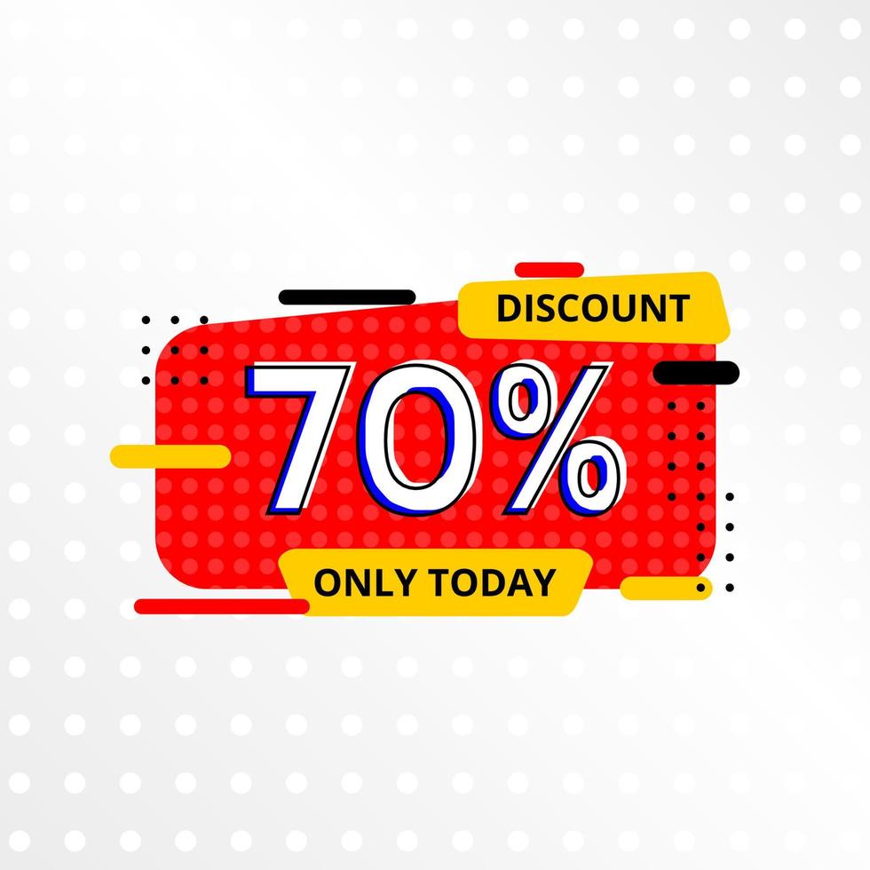 70 percent discount label vector