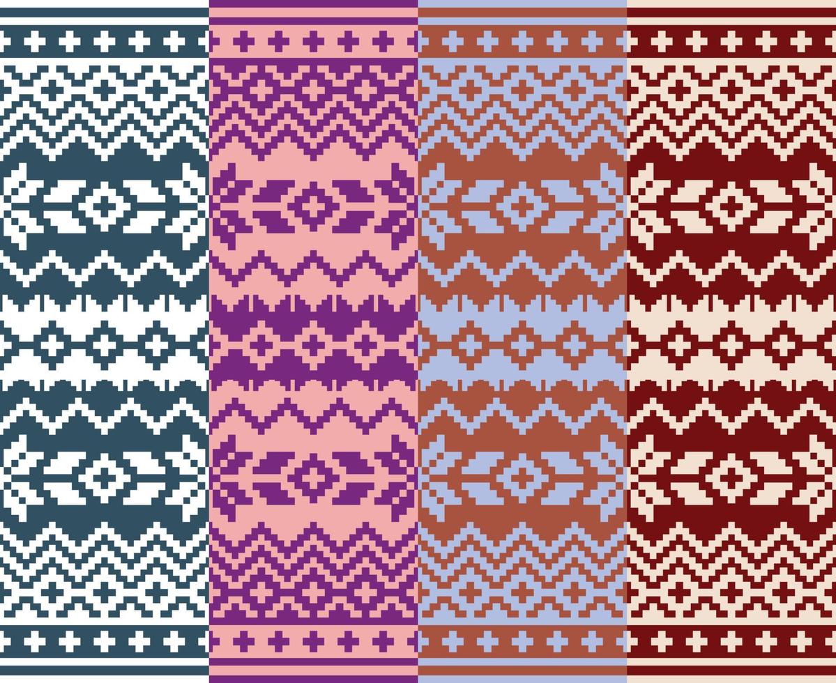 Pattern Ethnic fabric texture Geometric Vector Aztec oriental illustration retro ceramic tile