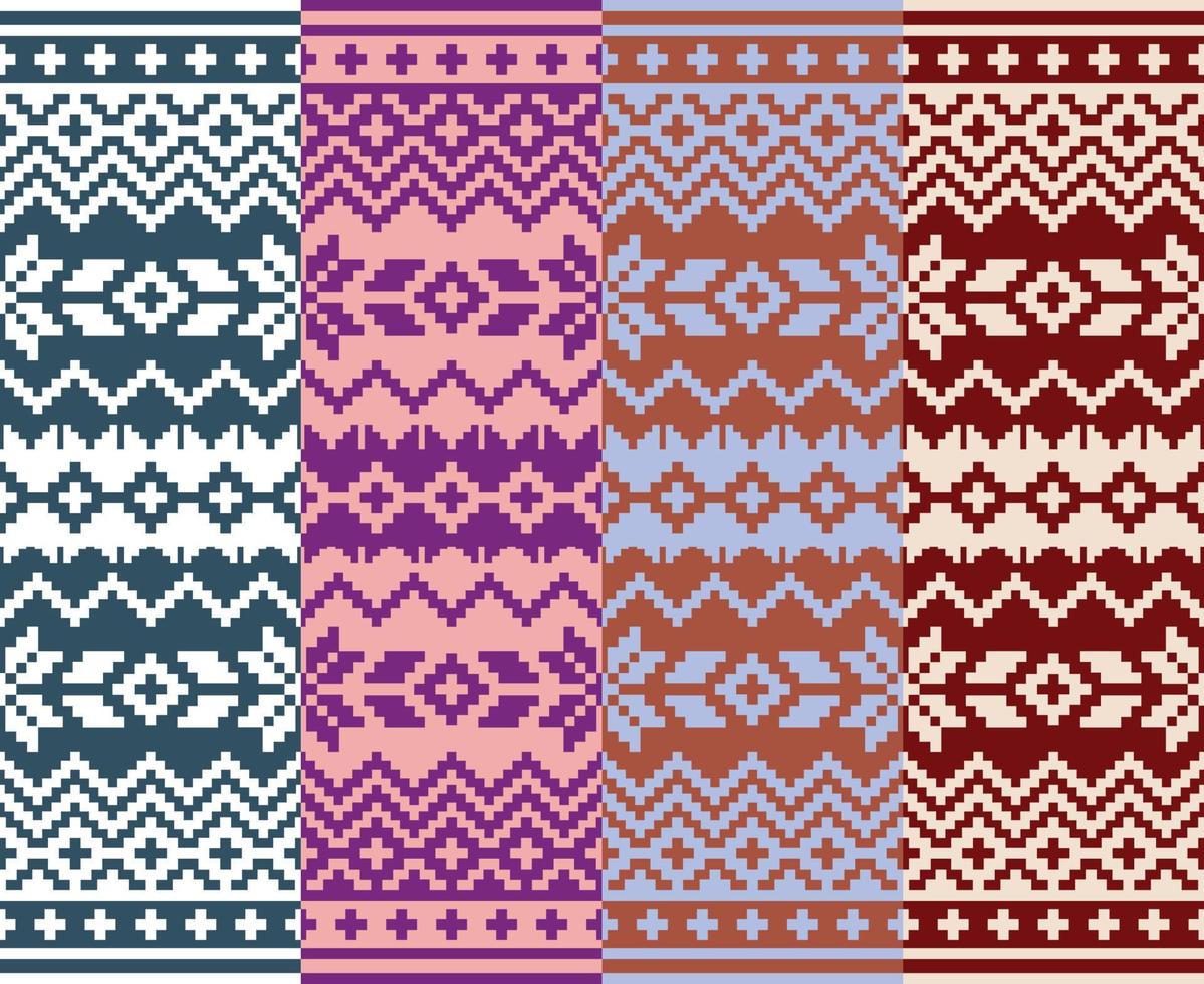 Pattern Ethnic fabric texture Geometric Vector Aztec oriental illustration retro ceramic tile