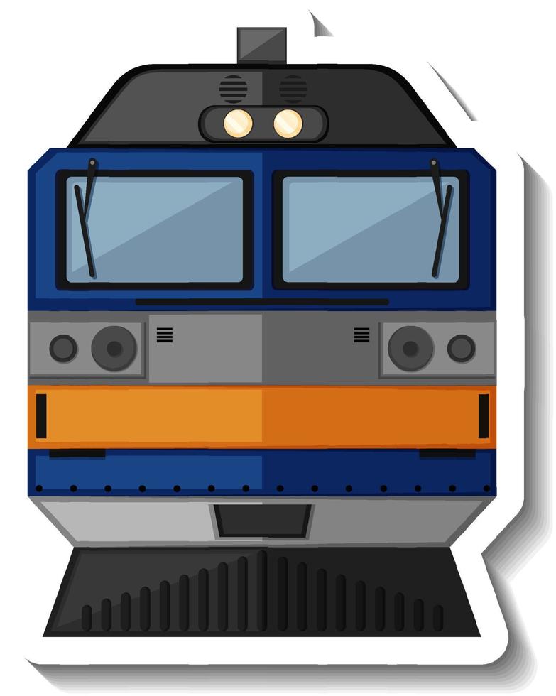 Front of diesel locomotive in cartoon style vector