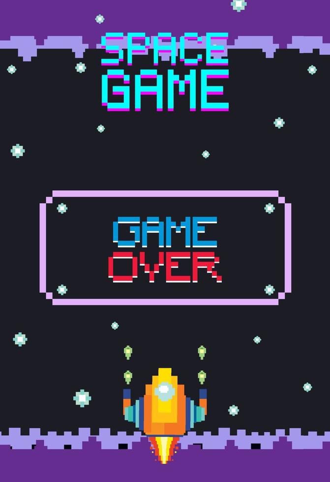 Space game user interface template vector