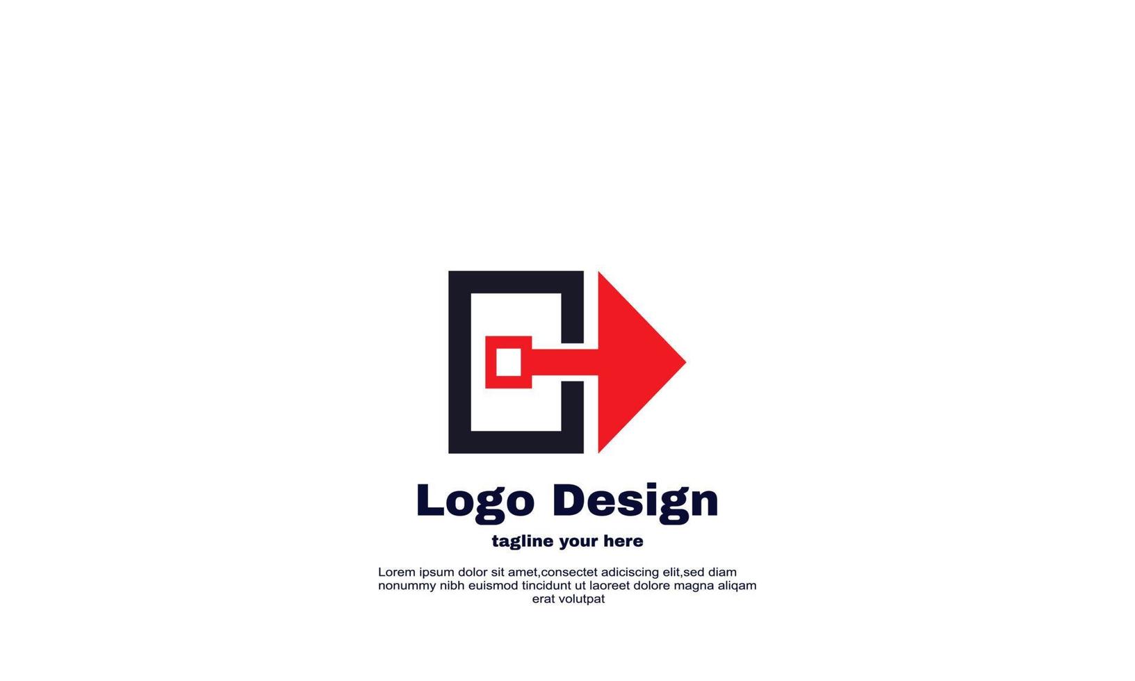 vector de diseño de logotipo de flecha de rectángulo de negocio abstracto