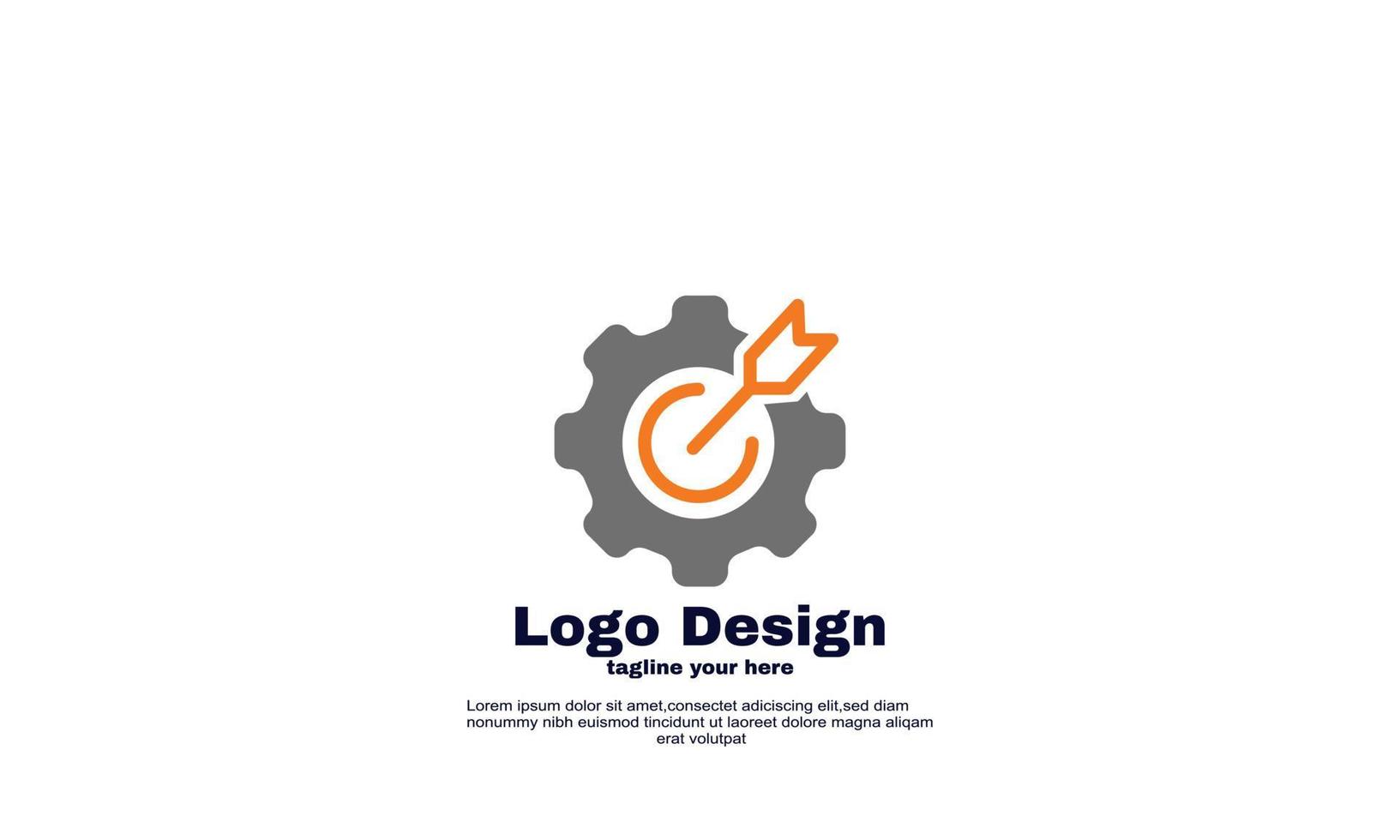 square logo target gear template vector