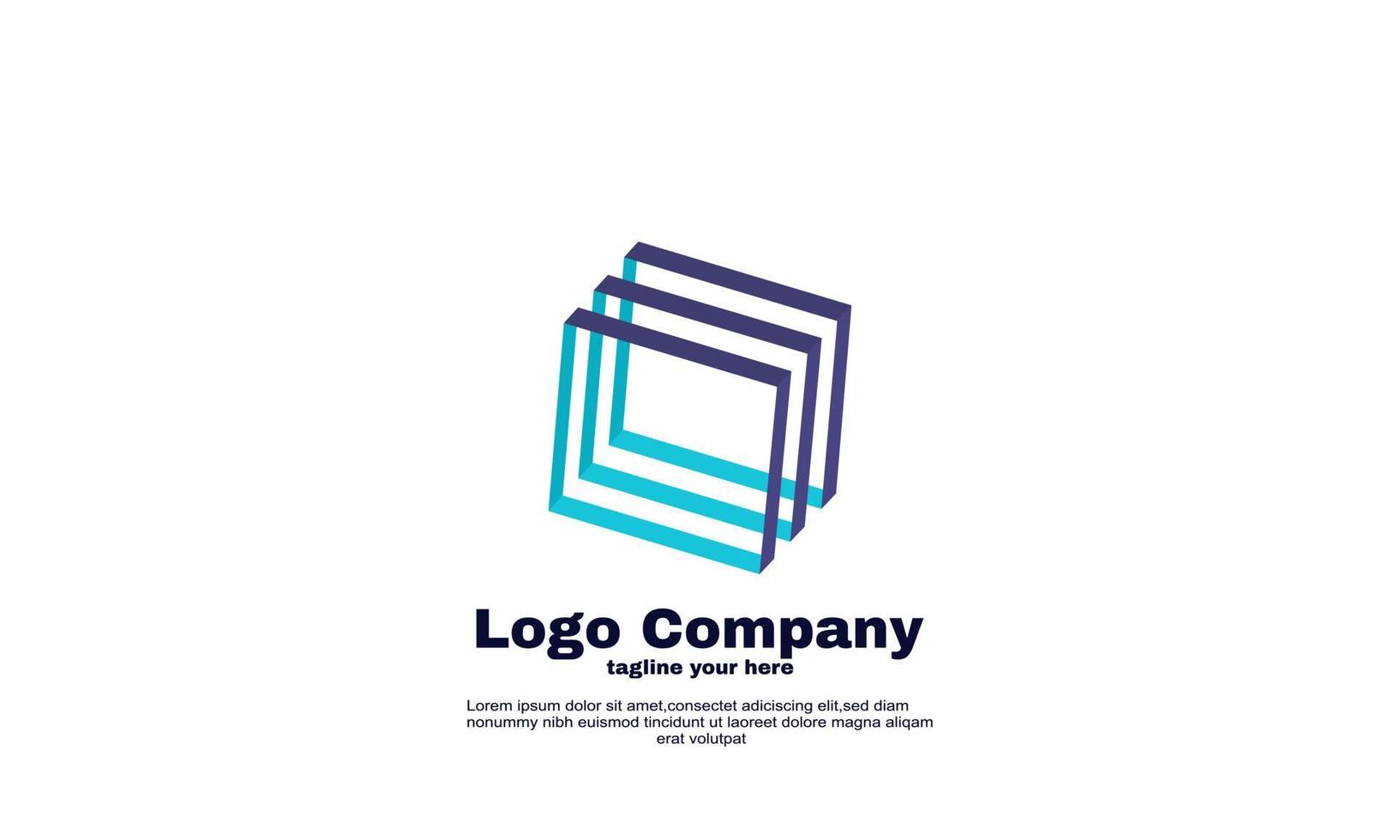 stock vector cube creative business brand company logo design vector