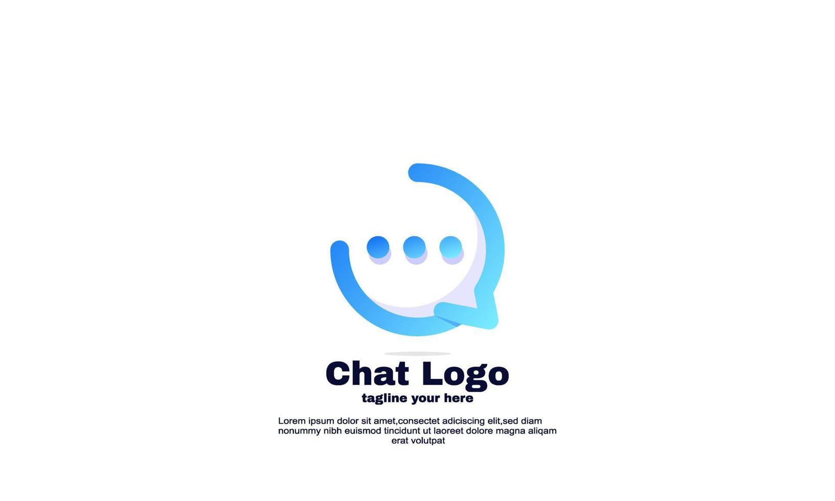 vector app chat logo design symbol template blue color