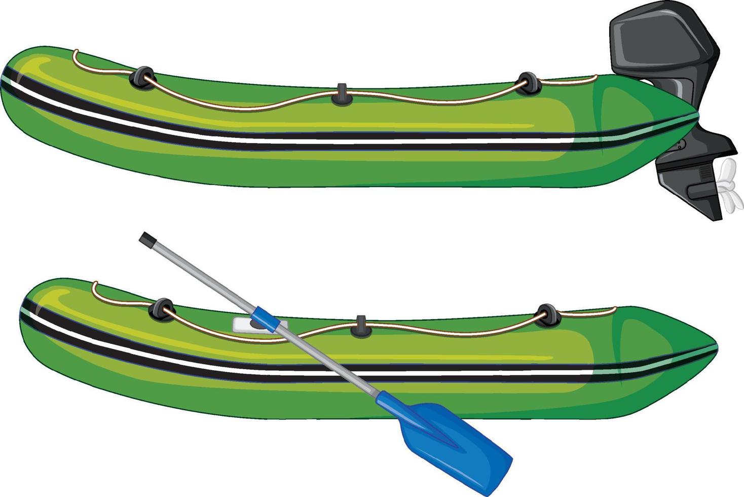 Two types of inflatable boats vector