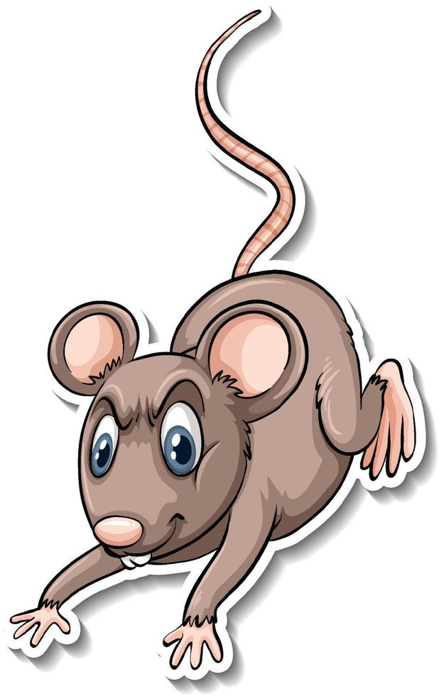 A rat animal cartoon sticker vector