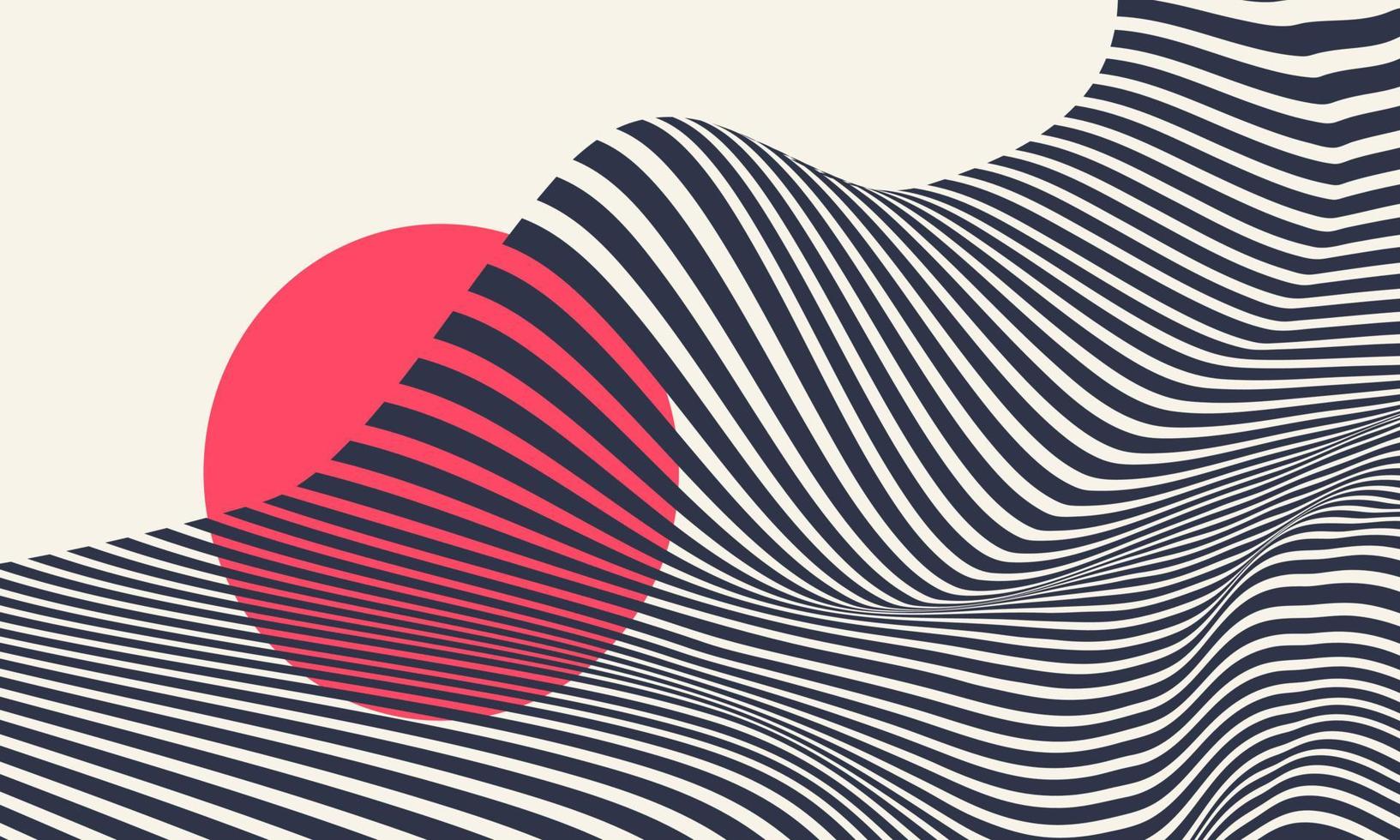 stock illustration abstract creative wavy background asian illustration ocean vector