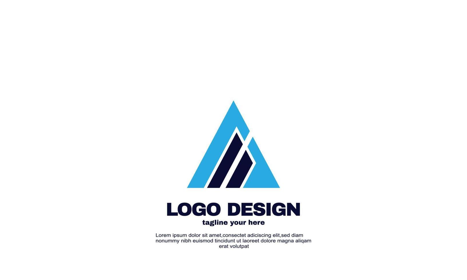 awesome creative corporate company business simple idea design triangle logo element brand identity design template colorful vector