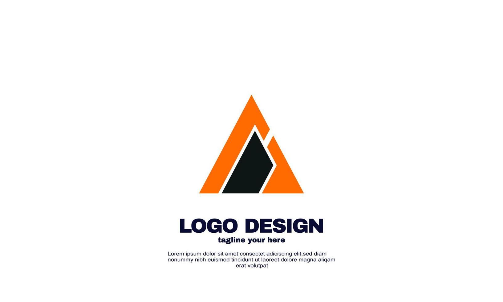 abstract creative corporate company business simple idea design triangle logo element brand identity design template colorful vector