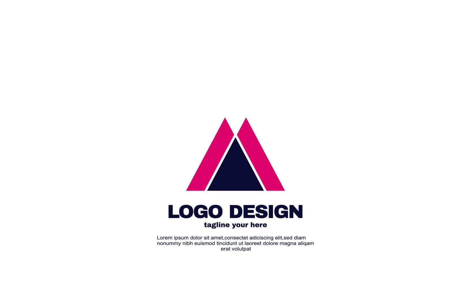 stock vector creative corporate business company simple idea design triangle logo element brand identity design template colorful