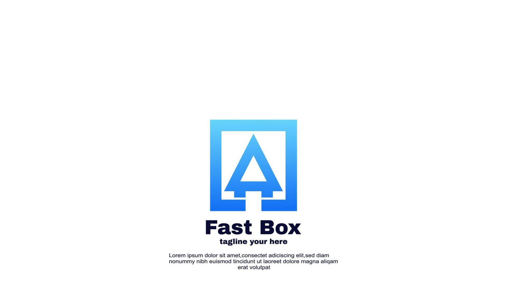 awesome fast box logo vector speed moving