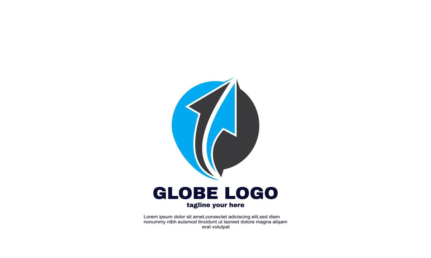 stock abstract globe logo colorful vector