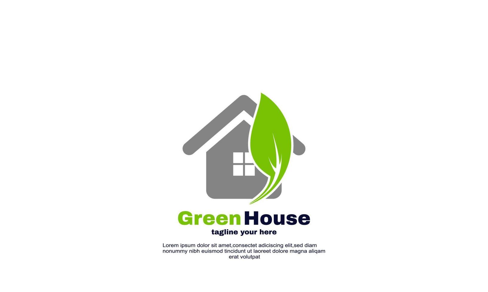 vector illustration greenhouse logo template design nature property