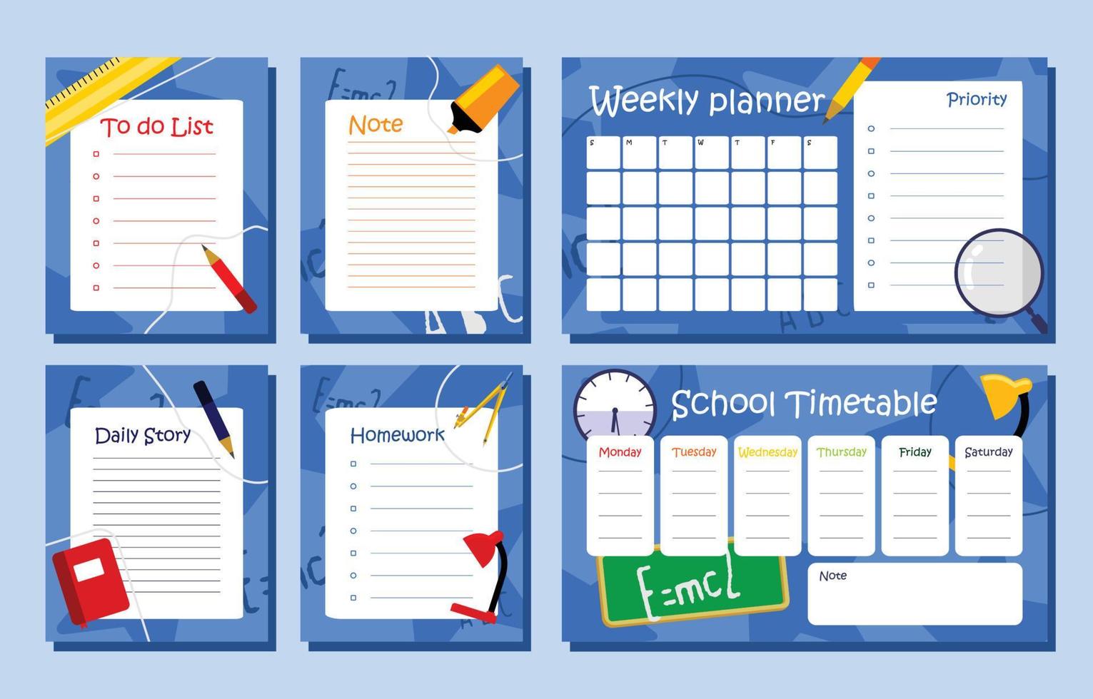 School Journal Template vector