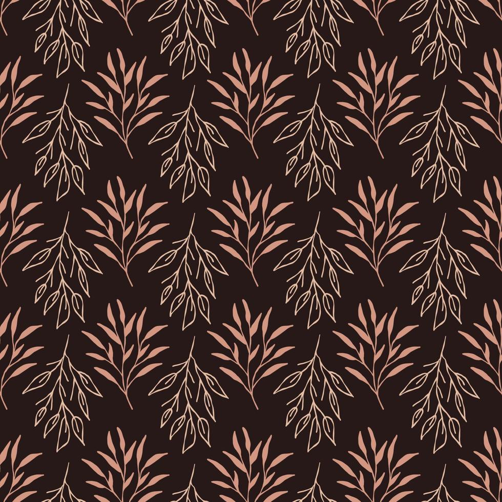 Fondo de patrón floral abstracto dibujado a mano único vector