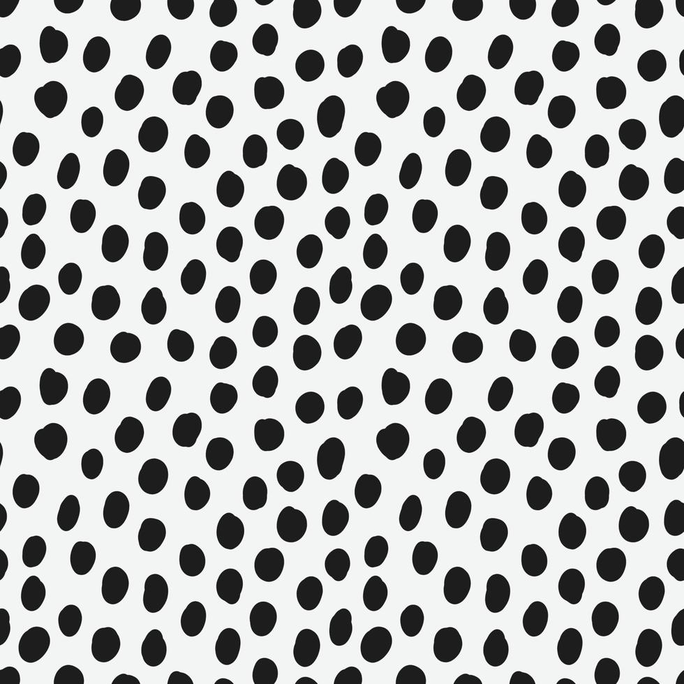 Abstract Hand-Drawn Medium Polka Dot Seamless Patterns vector