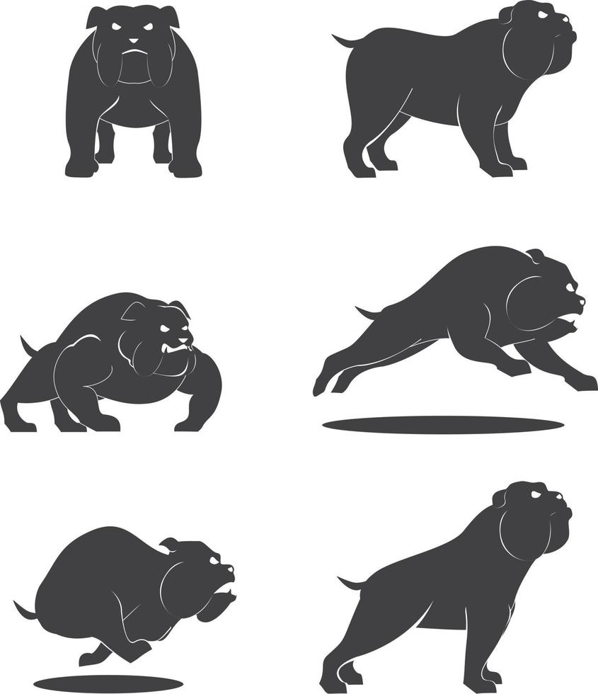 diseño de ilustración de bulldog vector